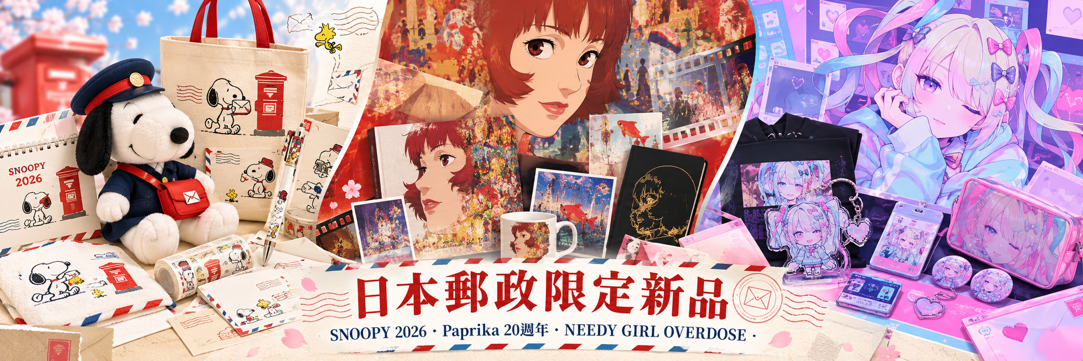 日本郵政限定新品|SNOOPY 2026、Paprika 20週年、NEEDY GIRL OVERDOSE