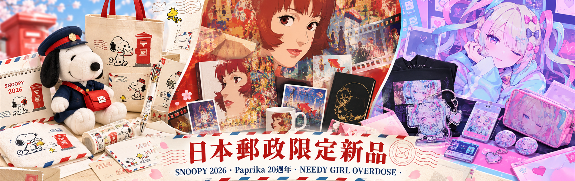 日本郵政限定新品|SNOOPY 2026、Paprika 20週年、NEEDY GIRL OVERDOSE